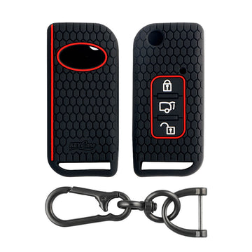 Keycare silicone key cover and keyring fit for : XUV500 flip key (KC-11, Zinc Alloy)