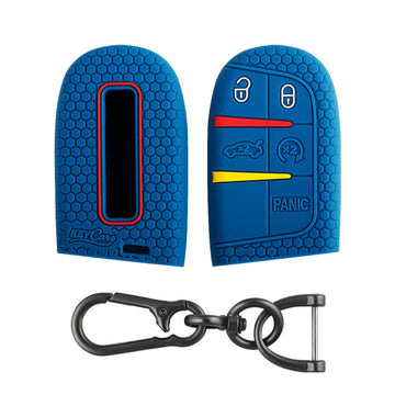 Keycare silicone key cover and keyring fit for : Compass, Trailhawk smart key (KC-28, Zinc Alloy)