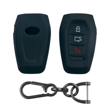Keycare silicone key cover and keyring fit for : XUV500 smart key (KC-48, Zinc Alloy)
