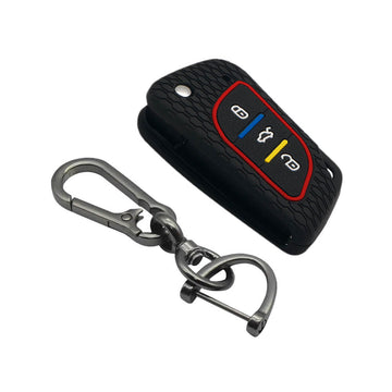 Keycare silicone key cover and keyring fit for : KD/Xhorse LX-B30 universal remote flip key (KC-69, Zinc Alloy)
