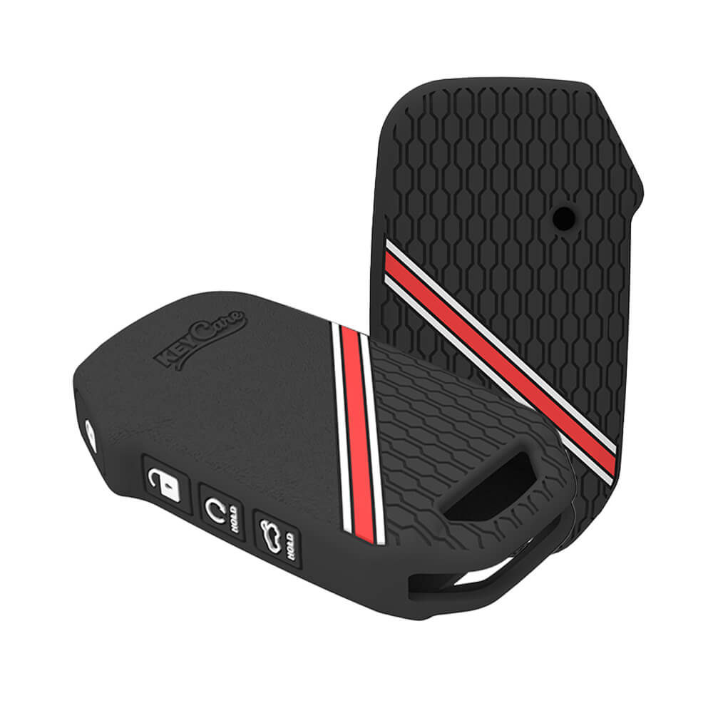 Keycare silicone key cover fit for Kia Carens Clavis, Seltos, Sonet facelift button smart key (KC77)