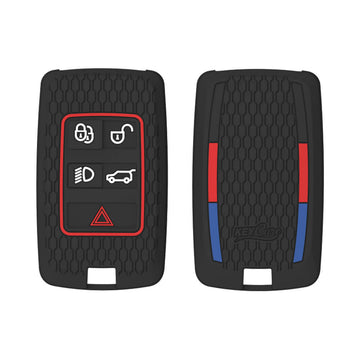 Keycare silicone key cover fit for Range Rover : Sport, Evoque, Velar, Discovery, Defender (2018, 2019, 2020, 2021) 5 Button Smart Key (KC73)