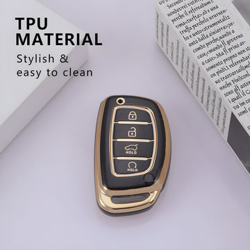 Keycare TPU Key Cover For Hyundai: Venue 4 Button Smart Key (TP67type2)