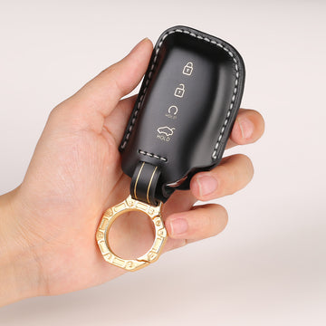 Keycare Italian leather key cover for Alcazar, Creta 2021 onwards 4 button smart key (ITL67)