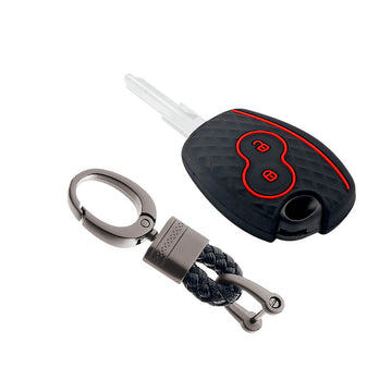 Keycare silicone key cover and keyring fit for : Terrano 2 button remote key (KC-20, Alloy Keychain)