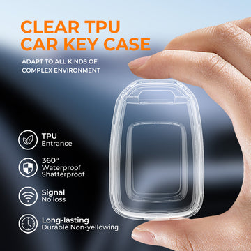 Keyzone clear TPU key cover fit for : WR-V, City, Jazz, Amaze 2014+ 2 button remote key (CLTP33)