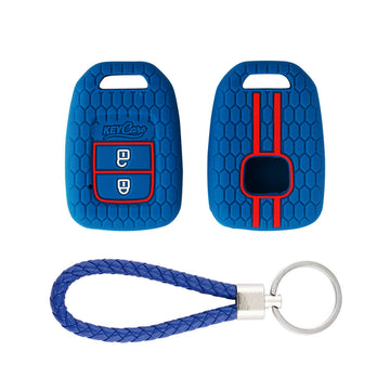 Keycare silicone key cover and keyring fit for : Wr-v, City, Jazz, Amaze 2014+ 2 button remote key (KC-33, KCMini Keyring)