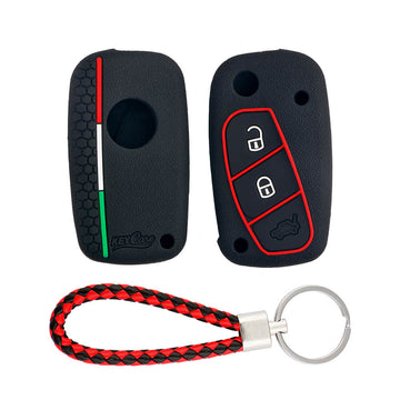 Keycare silicone key cover and keyring fit for : Linea, Punto, Avventura flip key (KC-38, KCMini Keyring)