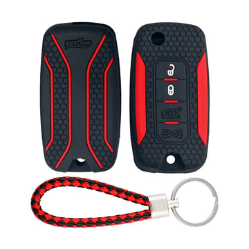 Keycare silicone key cover and keyring fit for : Jeep Compass, Compass Trailhawk, Wrangler (KC-56, KCMini Keyring)