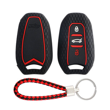 Keycare silicone key cover and keyring fit for : Citroen C5 Aircross 3 button smart key (KC-66, KCMini Keyring)