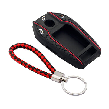Keycare silicone key cover and keyring fit for : BMW LCD Display smart key (KC-68, KCMini Keyring)