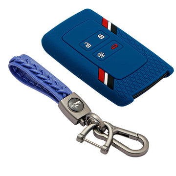 Keyzone striped key cover and keychain fit for : Triber, Kiger smart card (KZS-16, Woven Keyholder)