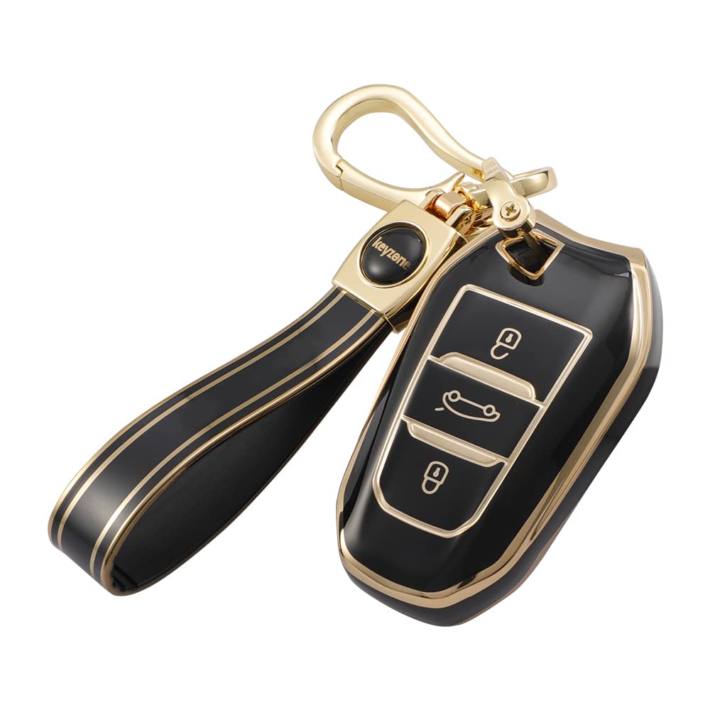 Keyzone TPU Key Cover and Keychain For Citroen : Citroen C5 Air Cross