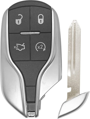 Keyzone Aftermarket Replacement Smart Key Shell Compatible for : Maserati Smart Key (Key-Shell)