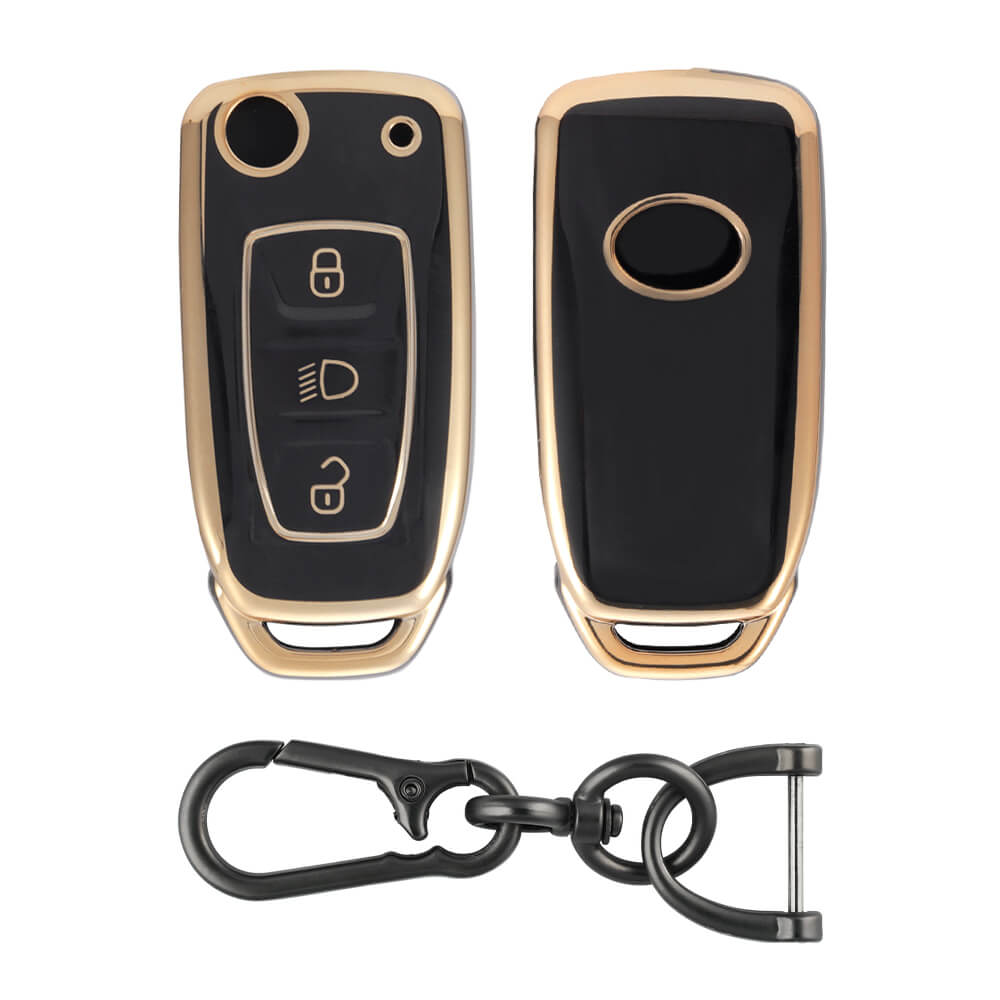 Keyzone TPU Key Cover and Keychain For Tata : Zest, Bolt, Tigor, Tiago