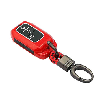 Keycare metal key cover and alloy keychain fit for : Dzire, Ertiga 3b smart key (Metal)