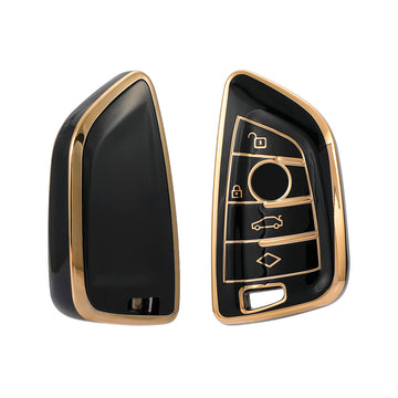 Keyzone TPU Key Cover For BMW : X1, X3, X6, X5, 5 Series, 6 Series, 7 Series 4 Button Smart Key (T2) (TP52)