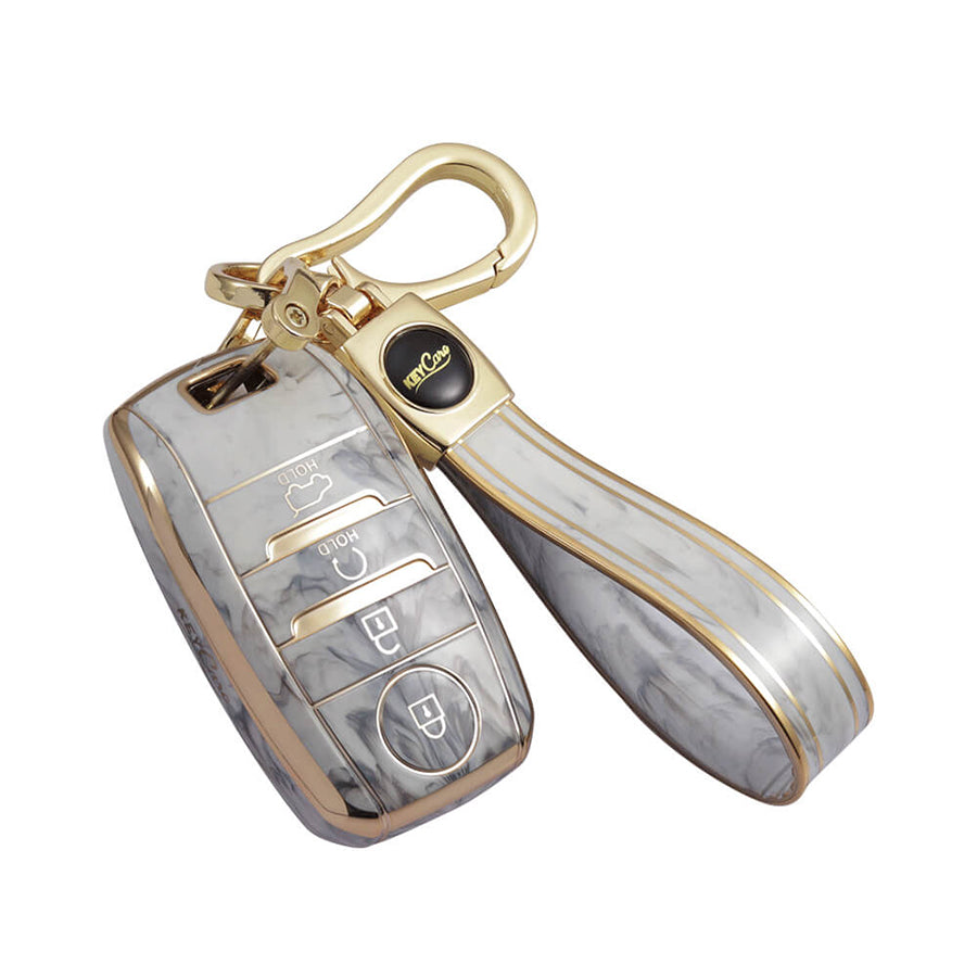 Keycare TPU Key Cover and Keychain For Kia : Sonet, Seltos 2020, Caren