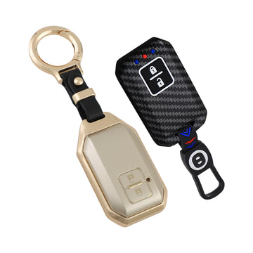 Keyzone Combo Pack – ABS & Aluminium Alloy Key Cover for Victoris, Baleno, Jimny, Grand Vitara, XL6, Ignis, Swift, Ertiga, Fronx, Brezza, Dzire, Glanza, Urban Cruiser Hyryder, Taisor 2B Smart Key (ABS05 + ALM05)