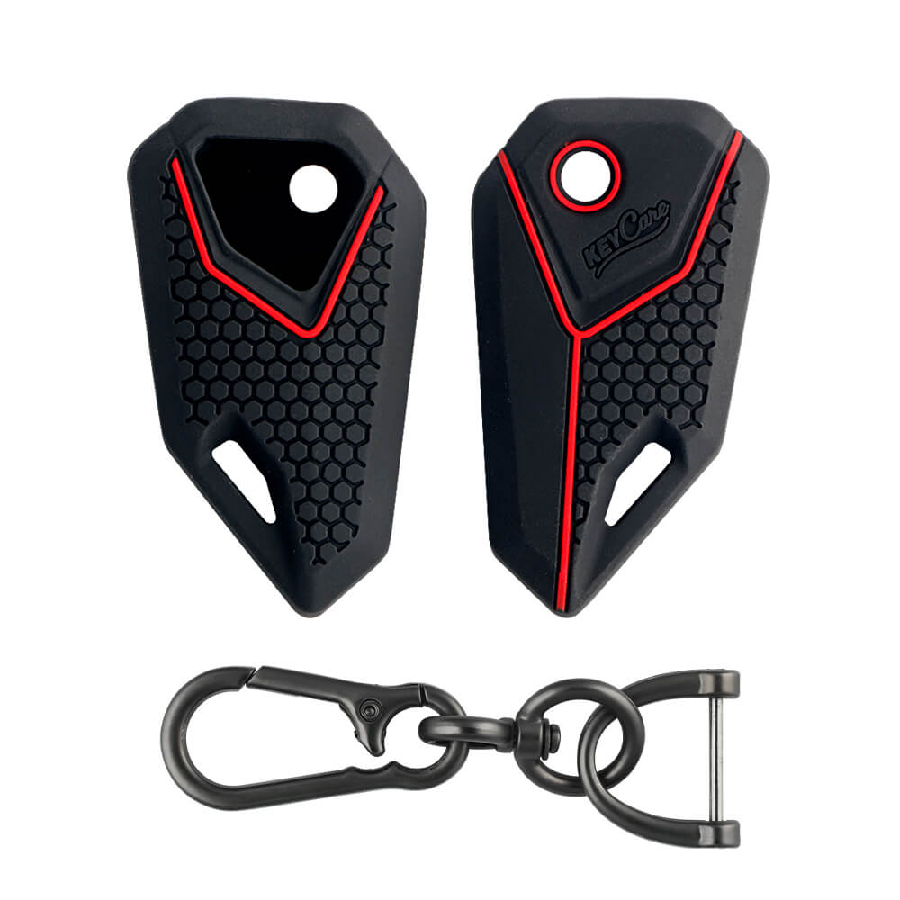 Keycare silicone key cover and keyring fit for : Universal Bike flip key (KC-15, Zinc Alloy) - Keyzone