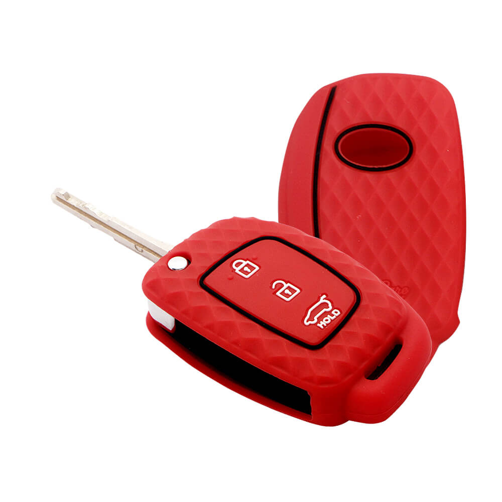 Keycare silicone key cover fit for : I20, Verna, Xcent (2012-14) flip key (KC-16) - Keyzone