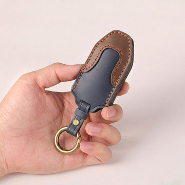 keyzone Dual Leather Key Cover Compatible for Mahindra XUV 7XO, BE 6, XEV 9E, XEV 9S, BE 6 Formula E Edition, BE 6 FE (6-Button Smart Key)(KDL92)