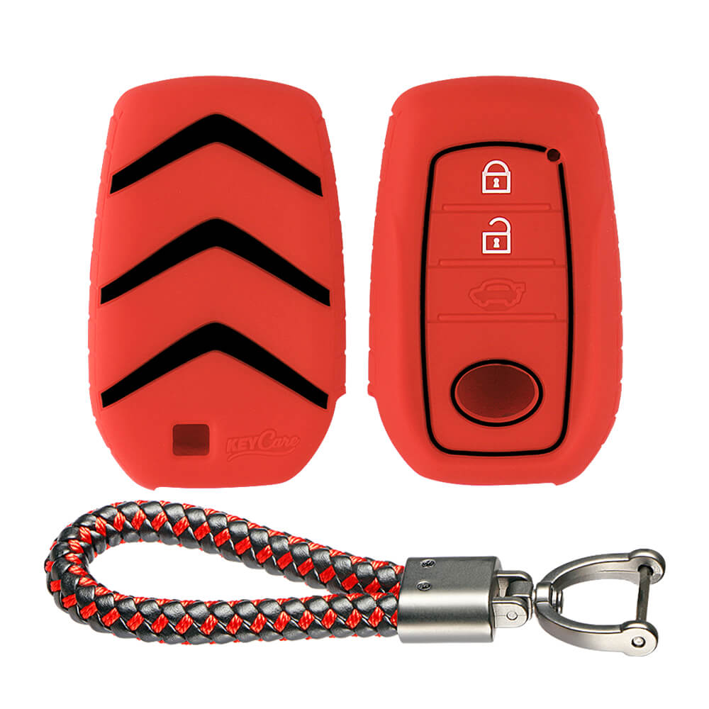 Keycare silicone key cover and keyring fit for : Toyota Innova Crysta,