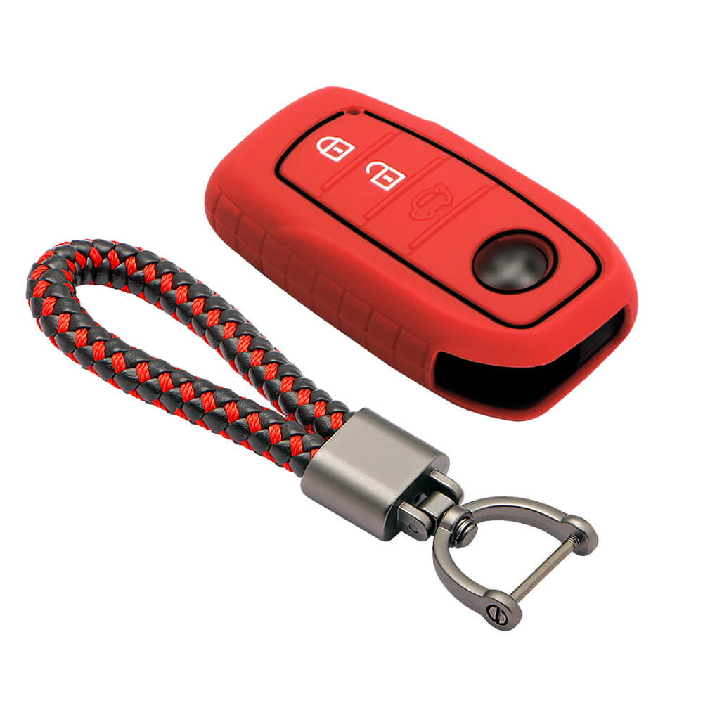 Keycare silicone key cover and keyring fit for : Toyota Innova Crysta,