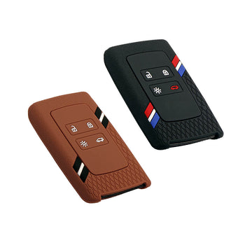 Keyzone Striped Key Cover – Mix Color Combo Offer (Buy 2 & Save) for Duster, Triber, Kiger Smart Card Key (KZS-16)