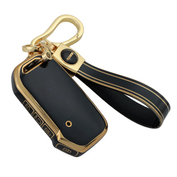 Keyzone TPU key cover & keychain compatible for Seltos 2023 onwards smart key (KZTP77)