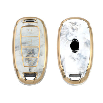 Keyzone pack of 2 TPU key cover for for: i20, Verna 2023 onwards 4 button smart key (TP60Type2-pack of 2)