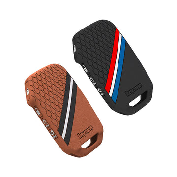 Keyzone Striped Silicone Key Cover – Mix Color Combo Offer (Buy 2 & Save) for Kia Carens Clavis, Seltos, Sonet 2023 Onwards 4 Button Smart Key (KZS-21)