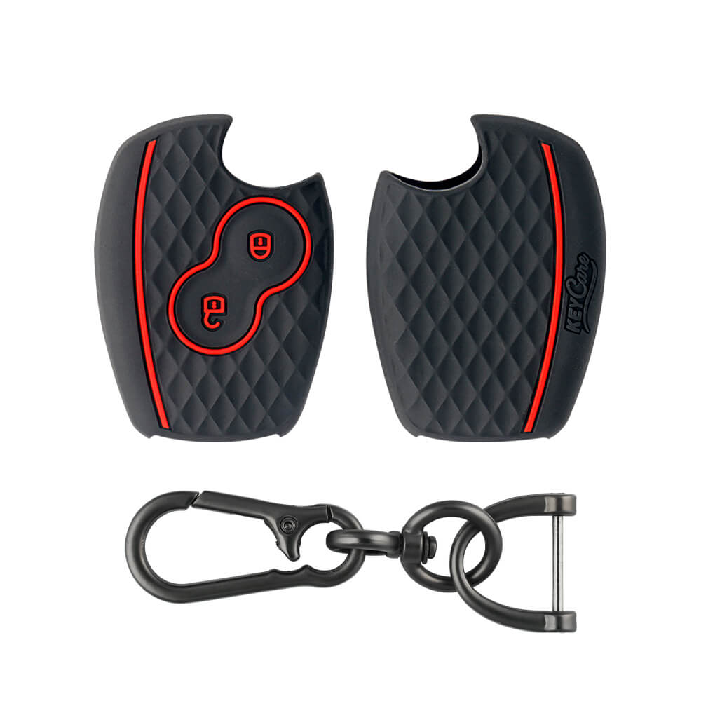 Keycare silicone key cover and keyring fit for : Terrano 2 button remote key (KC-20, Zinc Alloy) - Keyzone