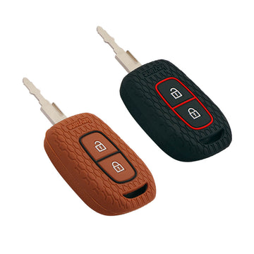 Keyzone Striped Key Cover – Mix Color Combo Offer (Buy 2 & Save) for Kwid, Duster, Triber, Kiger Remote Key (KZS-07)