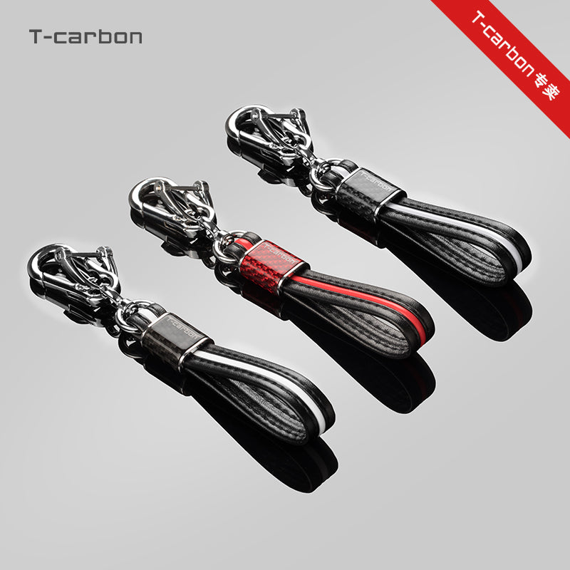 T-carbon genuine carbon fibre key cover and keychain Compatible for : X1, X3, X6, X5, 5 Series, 6 Series, 7 Series 4 button smart key - Keyzone