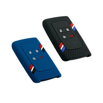 Keyzone Striped Key Cover – Mix Color Combo Offer (Buy 2 & Save) for Duster, Triber, Kiger Smart Card Key (KZS-16)