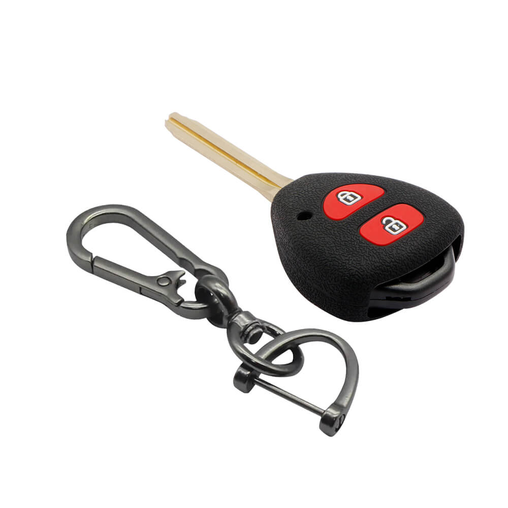 Keycare silicone key cover and keyring fit for : Toyota 2 button remote key (KC-32, Zinc Alloy) - Keyzone