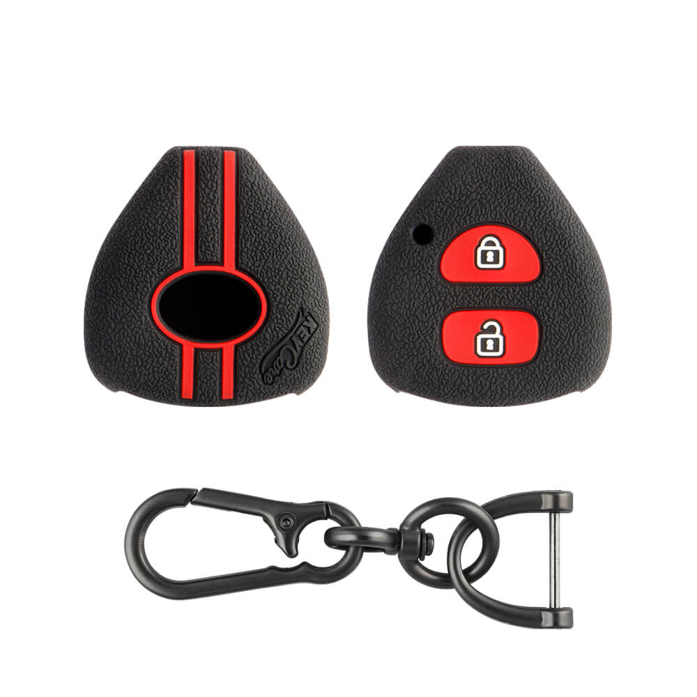 Keycare silicone key cover and keyring fit for : Toyota 2 button remote key (KC-32, Zinc Alloy)
