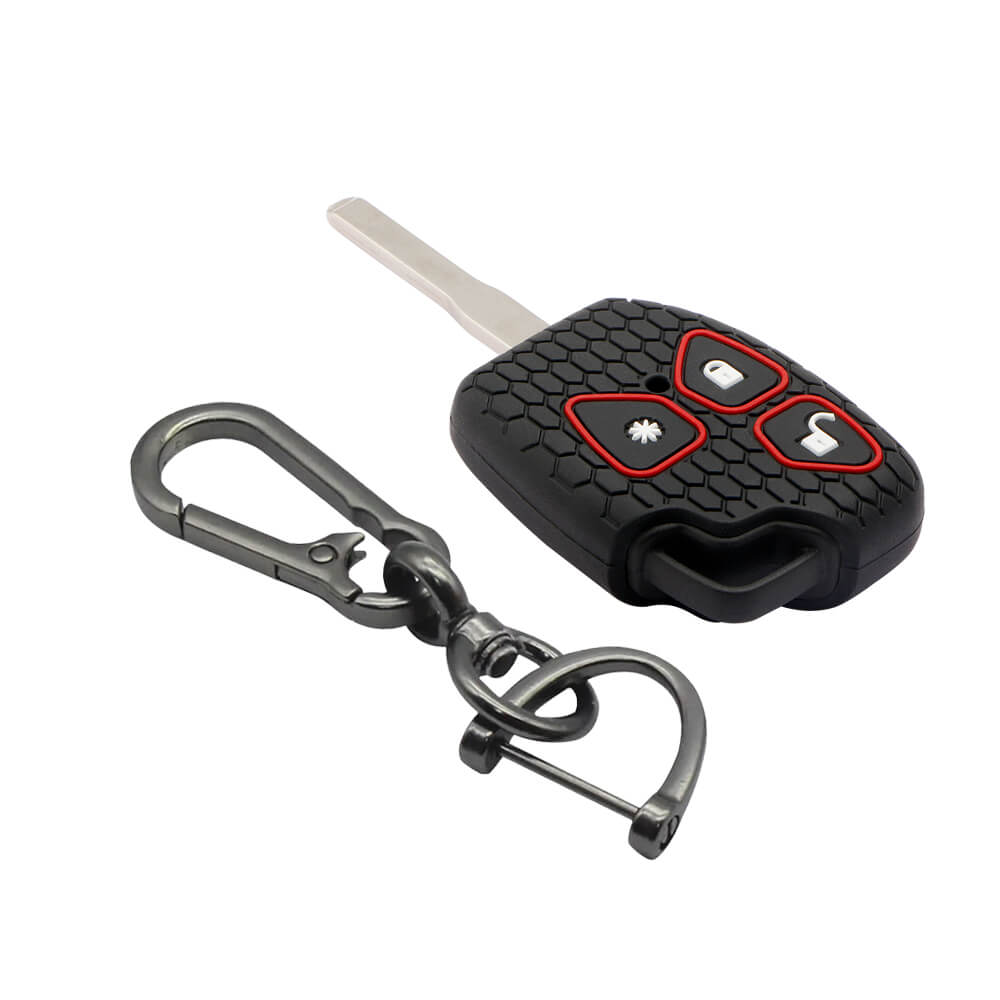 Keycare silicone key cover and keyring fir for : Xylo, Scorpio, Quanto 3 button remote key (KC-34, ZInc Alloy) - Keyzone