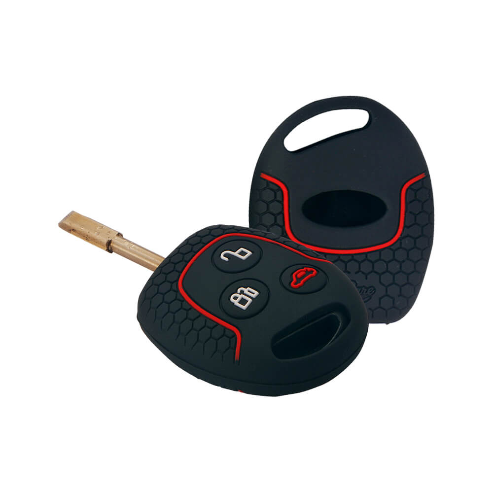 Keycare silicone key cover fit for : Fiesta, Fusion, Figo 3 button remote key (KC-37) - Keyzone