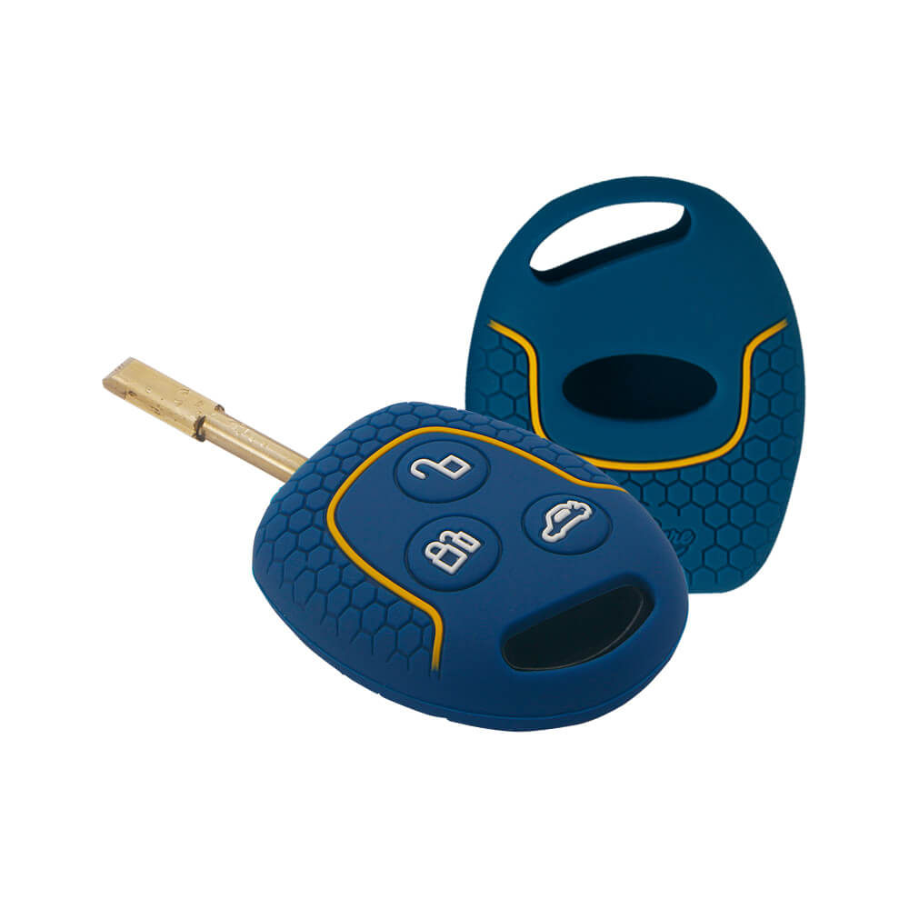 Keycare silicone key cover fit for : Fiesta, Fusion, Figo 3 button remote key (KC-37) - Keyzone