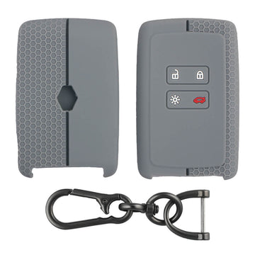 Keycare silicone key cover and keyring fit for : Triber, Kiger smart card (KC-46, Zinc Alloy)