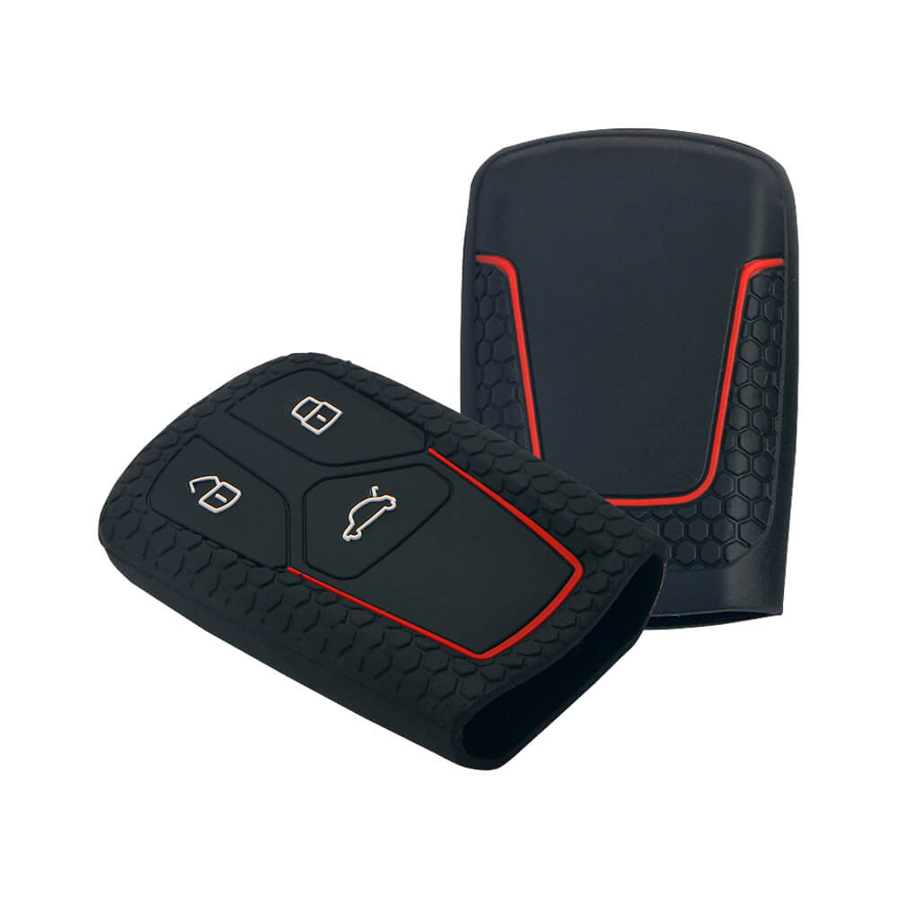 Keycare silicone key cover fit for : Audi 3 button smart key (KC-47)