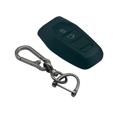 Keycare silicone key cover and keyring fit for : XUV500 smart key (KC-48, Zinc Alloy) - Keyzone