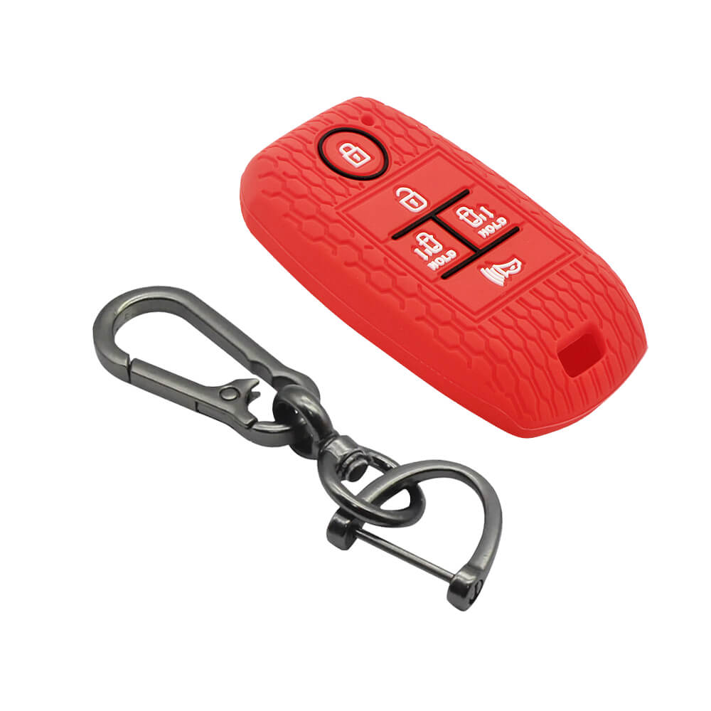 Keycare silicone key cover and keyring fit for : Carnival 5 button smart key (KC-51, Zinc Alloy) - Keyzone