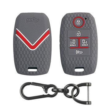Keycare silicone key cover and keyring fit for : Carnival 5 button smart key (KC-51, Zinc Alloy)