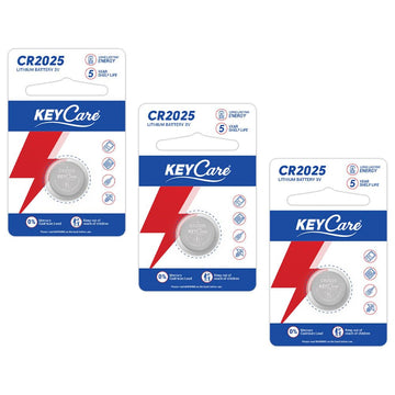 KeyCare CR2025 Lithium Coin Batteries 3V (Pack of 3)