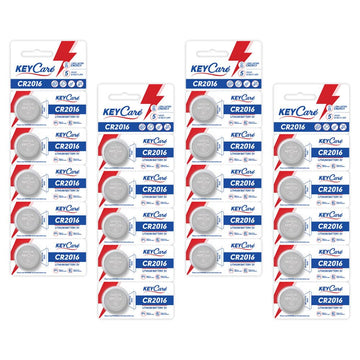 KeyCare CR2016 Lithium Coin Batteries 3V (Pack of 20)