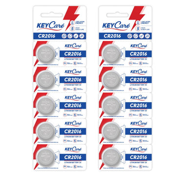 KeyCare CR2016 Lithium Coin Batteries 3V (Pack of 10)