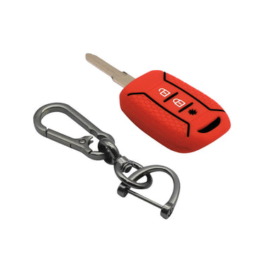 Keycare silicone key cover and keychain fit for : Duster 2020 3 button remote key (KC-62, Zinc Alloy)